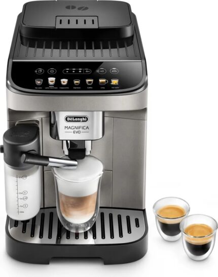 DeLonghi ECAM 290.81.TB Magnifica Evo Milk, Kaffee-Vollautomat, titanium/schwarz